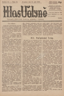 Hlas Volyně : týdeník, věnovaný českým zájmům v Polsku. 1936, č. 35