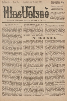 Hlas Volyně : týdeník, věnovaný českým zájmům v Polsku. 1936, č. 36