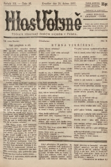 Hlas Volyně : týdeník, věnovaný českým zájmům v Polsku. 1937, č. 16