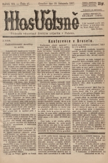 Hlas Volyně : týdeník, věnovaný českým zájmům v Polsku. 1937, č. 47