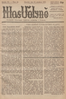 Hlas Volyně : týdeník, věnovaný českým zájmům v Polsku. 1937, č. 49