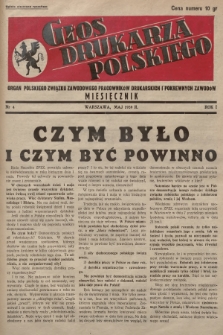 Głos Drukarza Polskiego : organ Polskiego Związku Zawodowego Pracowników Drukarskich i Pokrewnych Zawodów. 1939, nr 4