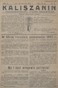 Kaliszanin : polityczno-społeczny tygodnik socjalistyczny. 1928, nr 5