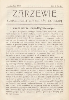 Zarzewie : czasopismo młodzieży polskiej. R. 1, 1910, nr 2
