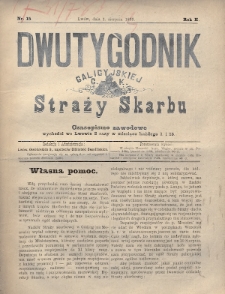 Dwutygodnik Galicyjskiej c. k. Straży Skarbu : czasopismo zawodowe. 1893, nr 15