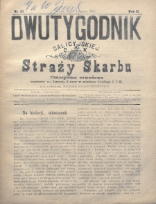 Dwutygodnik Galicyjskiej c. k. Straży Skarbu : czasopismo zawodowe. 1893, nr 21