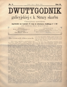 Dwutygodnik Galicyjskiej c. k. Straży Skarbu : czasopismo zawodowe. 1894, nr 5