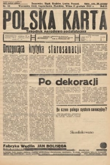 Polska Karta : tygodnik narodowo-socjalistyczny. 1935, nr 50 (nakład drugi po konfiskacie)