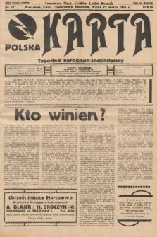 Polska Karta : tygodnik narodowo-socjalistyczny. 1936, nr 12