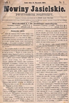 Nowiny Jasielskie : dwutygodnik polityczny. 1884, nr 2