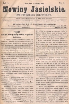 Nowiny Jasielskie : dwutygodnik polityczny. 1884, nr 11