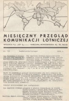 Miesięczny Przegląd Komunikacji Lotniczej. 1938, nr 7-8