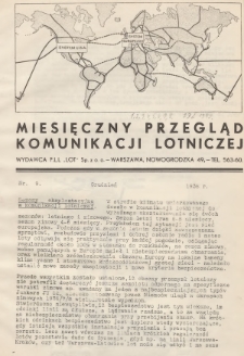 Miesięczny Przegląd Komunikacji Lotniczej. 1938, nr 9