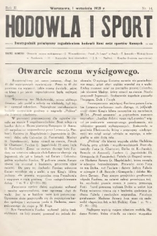 Hodowla i Sport : dwutygodnik poświęcony zagadnieniom hodowli koni oraz sportów konnych. 1928, nr 14