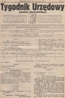 Tygodnik Urzędowy Powiatu Nieszawskiego. 1926, nr 12