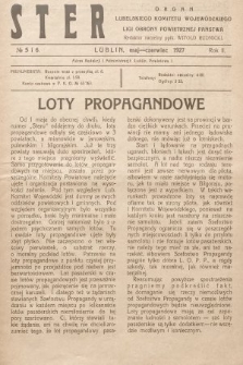 Ster : organ Lubelskiego Komitetu Wojewódzkiego Ligi Obrony Powietrznej Państwa. 1927, nr 5 i 6