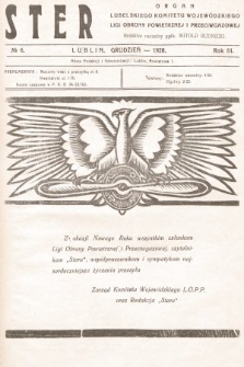 Ster : organ Lubelskiego Komitetu Wojewódzkiego Ligi Obrony Powietrznej i Przeciwgazowej. 1928, nr 6