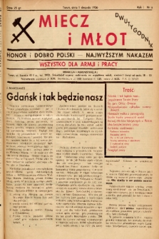 Miecz i Młot : honor i dobro Polski - najwyższym nakazem : wszystko dla armji i pracy. 1936, nr 6