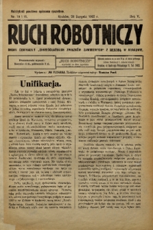 Ruch Robotniczy : organ centralny „Chrześcijańskich Związków Zawodowych” z siedzibą w Krakowie. 1925, nr 10-11