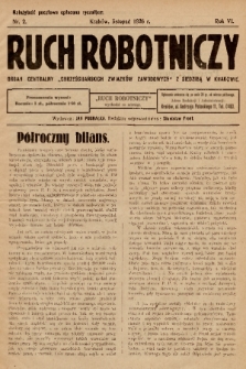 Ruch Robotniczy : organ centralny „Chrześcijańskich Związków Zawodowych” z siedzibą w Krakowie. 1926, nr 2