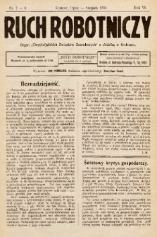 Ruch Robotniczy : organ „Chrześcijańskich Związków Zawodowych” z siedzibą w Krakowie. 1930, nr 7-8