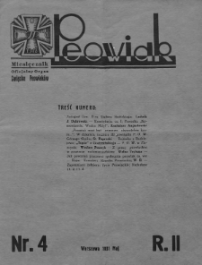 Peowiak : oficjalny organ Związku Peowiaków. 1931, nr 4