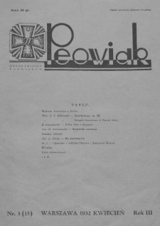 Peowiak : organ Związku Peowiaków. 1932, nr 3
