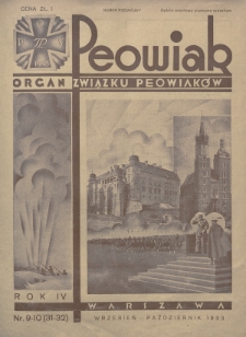 Peowiak : organ Związku Peowiaków. 1933, nr 9-10
