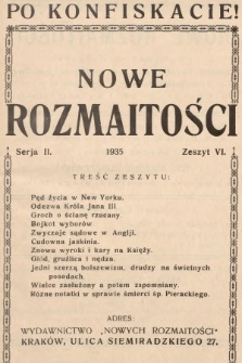 Nowe Rozmaitości. 1935, z. 6 (po konfiskacie)