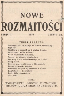 Nowe Rozmaitości. 1935, z. 7