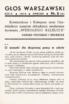 Głos Warszawski. R. 11, 1938, nr 8