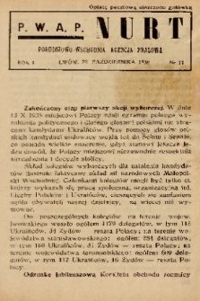 Nurt : południowo-wschodnia agencja prasowa. 1938, nr 11