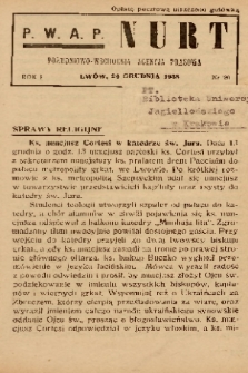 Nurt : południowo-wschodnia agencja prasowa. 1938, nr 20