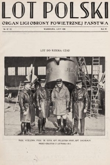 Lot Polski : organ Ligi Obrony Powietrznej Państwa. R. 3, 1925, nr 17 (współwydany: Biuletyn Ligi Obrony Powietrznej Państwa nr 2)