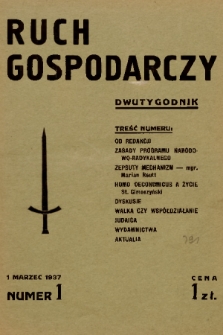 Ruch Gospodarczy : dwutygodnik. 1937, nr 1
