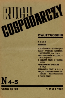 Ruch Gospodarczy : dwutygodnik. 1937, nr 4-5