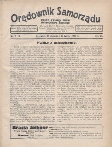 Orędownik Samorządu : organ Związku Gmin Województwa Śląskiego. 1930, nr 2-3