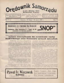 Orędownik Samorządu : organ Związku Gmin Województwa Śląskiego. 1930, nr 4-5