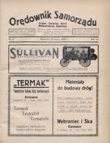 Orędownik Samorządu : organ Związku Gmin Województwa Śląskiego. 1930, nr 6