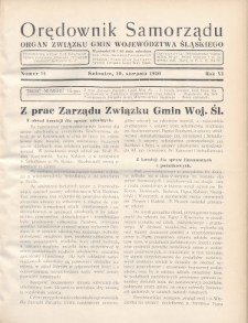 Orędownik Samorządu : organ Związku Gmin Województwa Śląskiego. 1930, nr 15