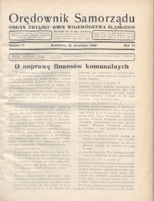 Orędownik Samorządu : organ Związku Gmin Województwa Śląskiego. 1930, nr 17
