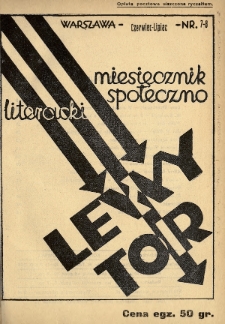 Lewy Tor : miesięcznik społeczno-literacki. 1935, nr 7-8