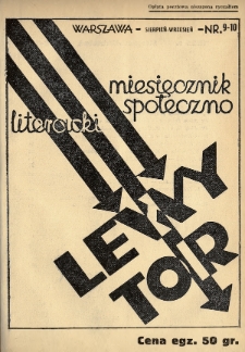 Lewy Tor : miesięcznik społeczno-literacki. 1935, nr 9-10