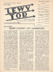 Lewy Tor : dwutygodnik społeczno-literacki. 1936, nr 5-6