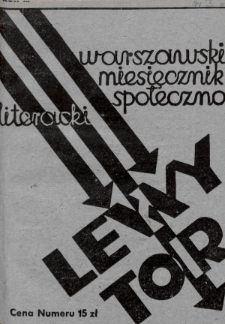 Lewy Tor : warszawski miesięcznik społeczno-literacki. 1945, nr 3