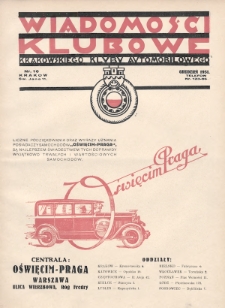 Wiadomości Klubowe Krakowskiego Klubu Automobilowego. 1931, nr 16