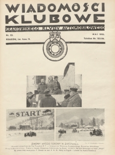 Wiadomości Klubowe Krakowskiego Klubu Automobilowego. 1933, nr 23