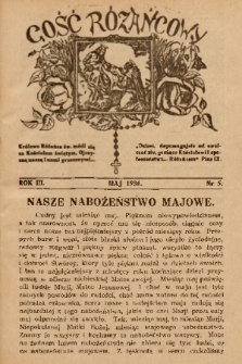 Gość Różańcowy. 1936, nr 5