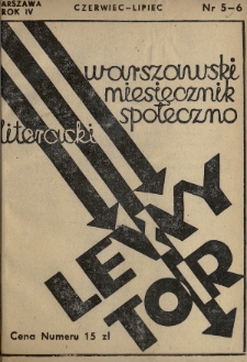 Lewy Tor : warszawski miesięcznik społeczno-literacki. 1946, nr 5-6