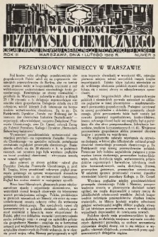 Wiadomości Przemysłu Chemicznego : organ Związku Przemysłu Chemicznego Rzeczypospolitej Polskiej. R. 3, 1928, nr 3